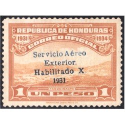 Honduras A-  55B 1932 Valle Tegucigalpa Sin goma