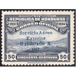 Honduras A- 54B 1932 Valle Tegucigalpa Sin goma