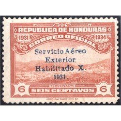 Honduras A- 50B 1932 Valle Tegucigalpa Sin goma
