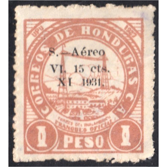 Honduras A- 46 1931 Torres inalámbricas Sin goma