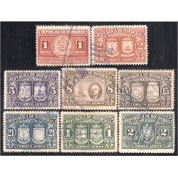 Honduras A- 146/53 1946 Escudos Franklin Roosevelt usados Honduras A- 146/53 1946 Escudos Franklin Roosevelt usados