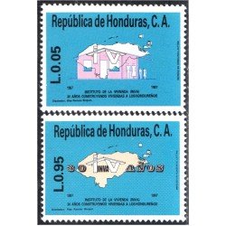 Honduras 275/76 1987 Instituto de la Vivienda MNH