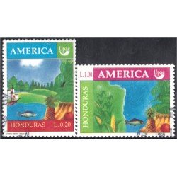 Honduras 277/78 1990 América Upae Paisajes usados