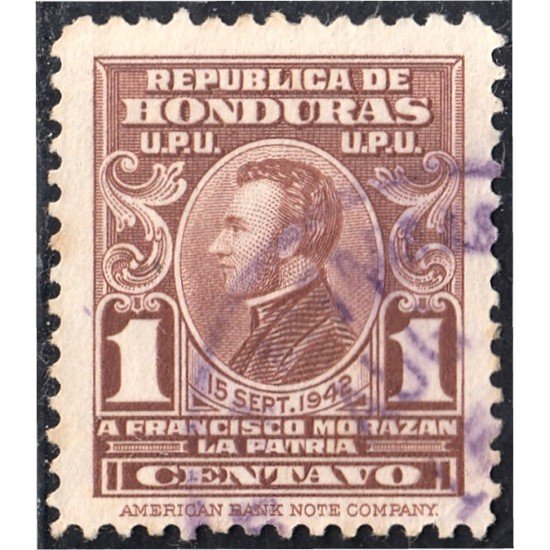 Honduras 260 1942 Centenario de la muerte de Francisco Morazan usados