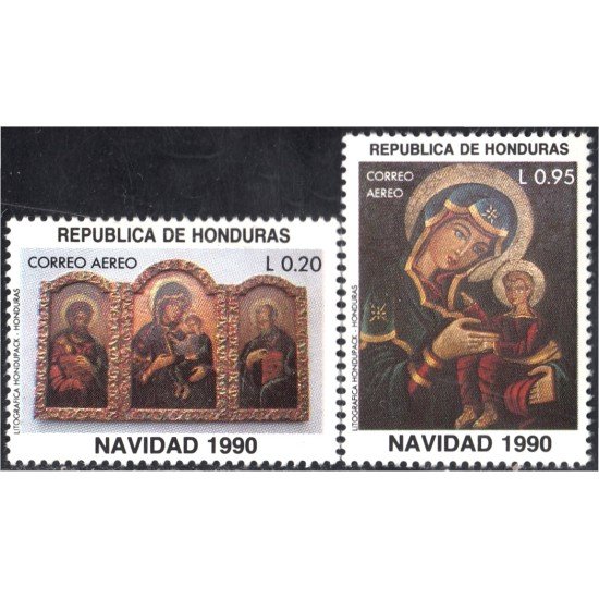 Honduras A- 749EF 1990 Navidad Christmas MNH