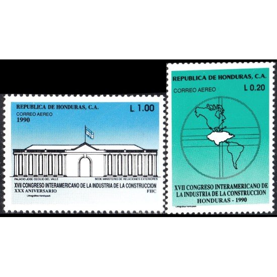 Honduras A- 749AB 1990 XVII Congreso Interamericano de la Industria de la Construcción MNH