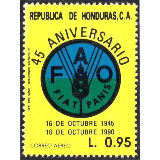 Honduras A- 747 1990 45 Aniversario de la FAO MNH