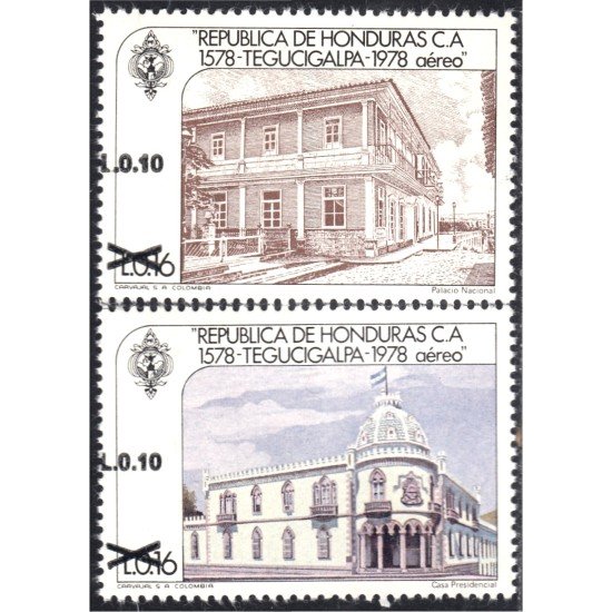 Honduras A- 734/35 1989 Villa de Tegucigalpa MNH