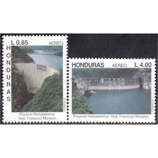 Honduras A- 785/86 1992 Proyecto Hidroeléctrico Gral Francisco Morazan MNH Honduras A- 785/86 1992 Proyecto Hidroeléctrico Gral Francisco Morazan MNH