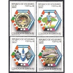 Honduras A- 661/64 1981 Concacaf 81 Emblema Copa Mundial de fútbol MNH