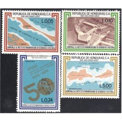 Honduras A- 636/39 1979 Homenaje al Instituto Panamericano de Geografía e Historia MNH