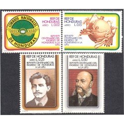 Honduras A- 628/31 1979 Centenario del ingreso de Honduras a la UPU MNH