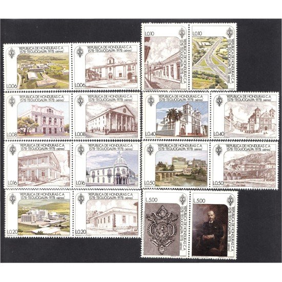 Honduras A- 607/22 1978 4º Centenario de la Villa de Tegucigalpa MNH