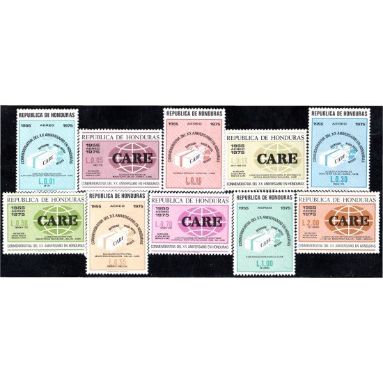 Honduras A- 545/54 1976 Conmemorativo del XX Aniversario en Honduras CARE MNH
