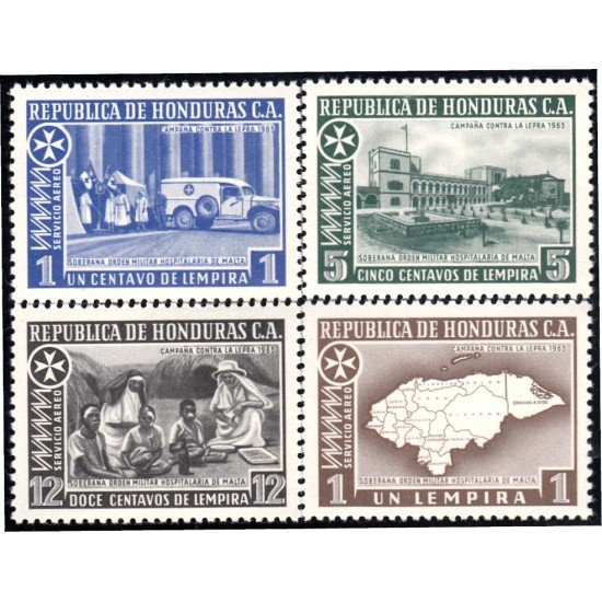 Honduras A- 338/41 1965 Soberana Orden Hospitalaria de Malta MNH