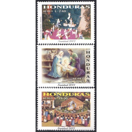 Honduras A- 1111/13 2002 Navidad Christmas MNH
