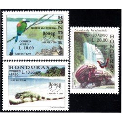 Honduras A- 1074/76 2001 América Upaep Pájaro Taragón Cejí Turqueza Islas del Cisne MNH Honduras A- 1074/76 2001 América Upaep Pájaro Taragón Cejí Turqueza Islas del Cisne MNH