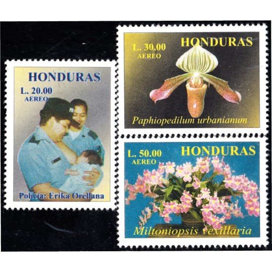 Honduras A- 1001AJ/AL 2000 Fauna Flores Flowers MNH