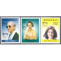Honduras A- 968/70 1999 América Upaep Pilar Salinas Clementina Suárez Mary Flake de Flores MNH Honduras A- 968/70 1999 América Upaep Pilar Salinas Clementina Suárez Mary Flake de Flores MNH