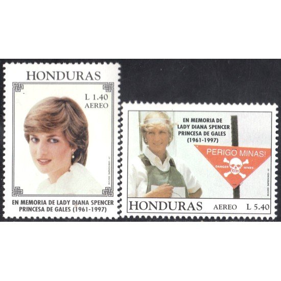 Honduras A- 887/88 1997 Lady Diana Spencer princesa de Gales MNH
