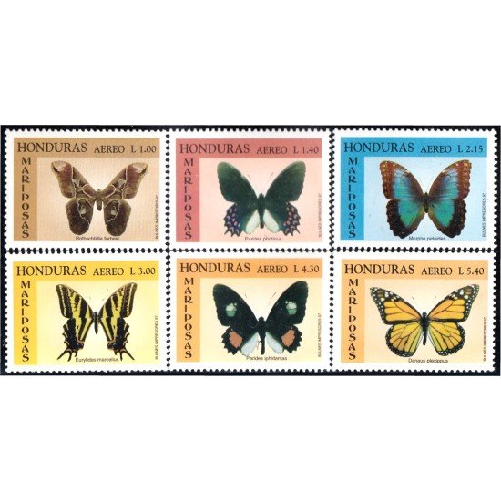 Honduras A- 881/86 1997 Mariposas Butterflies MNH