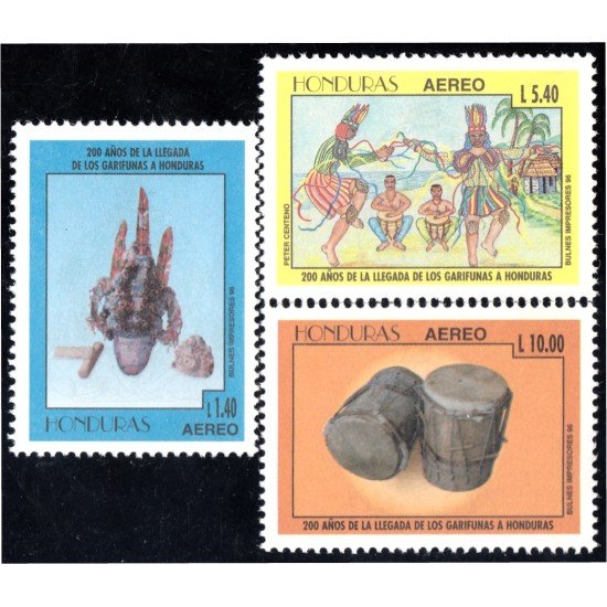 Honduras A- 873DF 1996 200 Años de los Garifunas a Honduras MNH Honduras A- 873DF 1996 200 Años de los Garifunas a Honduras MNH