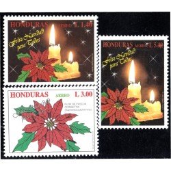 Honduras A- 868/70 1996 Navidad Christmas Flor de Pascua MNH Honduras A- 868/70 1996 Navidad Christmas Flor de Pascua MNH