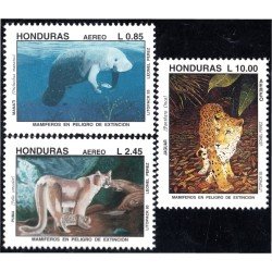 Honduras A- 806/08 1993 Mamíferos en peligro de extinción Jaguar Puma y Manatí MNH Honduras A- 806/08 1993 Mamíferos en peligro de extinción Jaguar Puma y Manatí MNH