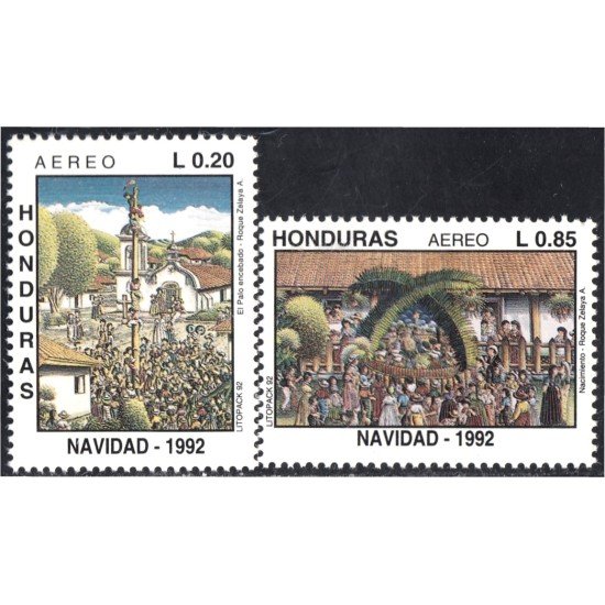 Honduras A- 800/01 1992 Navidad Christmas MNH Honduras A- 800/01 1992 Navidad Christmas MNH