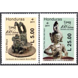 Honduras A- 1356/57 2011 Centenario de la Upaep Esculturas Mayas MNH Honduras A- 1356/57 2011 Centenario de la Upaep Esculturas Mayas MNH