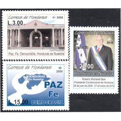 Honduras A- 1343/45 2009 Roberto Micheletti Bein MNH Honduras A- 1343/45 2009 Roberto Micheletti Bein MNH