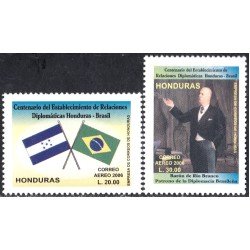 Honduras A- 1286/87 2006 Centenario de las Relaciones Diplomáticas Honduras - Brasil MNH