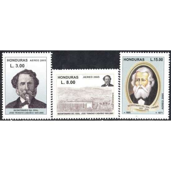 Honduras A- 1213/15 2005 Bicentenario del Gral. José Trinidad Cabañas MNH Honduras A- 1213/15 2005 Bicentenario del Gral. José Trinidad Cabañas MNH