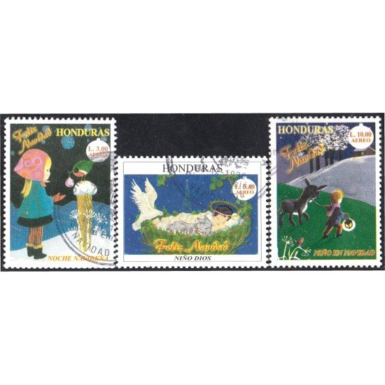 Honduras A- 965/67 1998 Navidad Christmas usados Honduras A- 965/67 1998 Navidad Christmas usados
