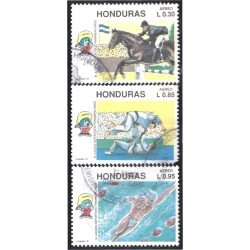 Honduras A- 763/65 1991 XI Juegos Deportivos Panamericanos usados Honduras A- 763/65 1991 XI Juegos Deportivos Panamericanos usados