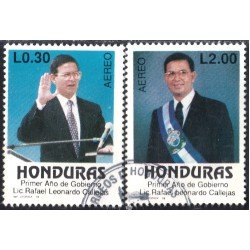 Honduras A- 750/51 1991 Rafel Leonardo Callejas usados