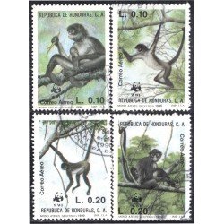 Honduras A- 743/46 1990 Animales Mono Ateles Geoffroyi usados