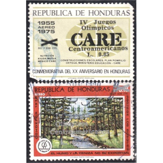 Honduras A- 738/39 1989 Protección de los bosques  usados