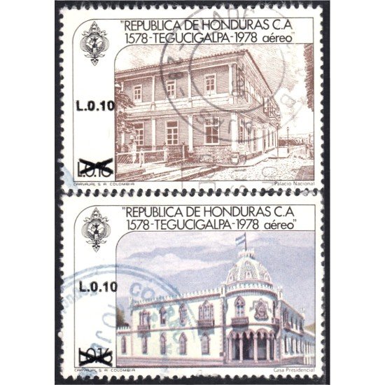 Honduras A- 734/35 1989 Villa de Tegucigalpa usados