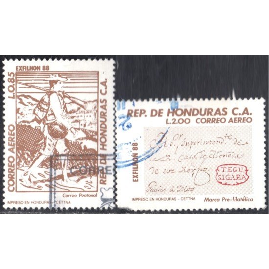 Honduras A- 725/26 1988 Exfilhon 88 Exposición Filatélica Nacional usados