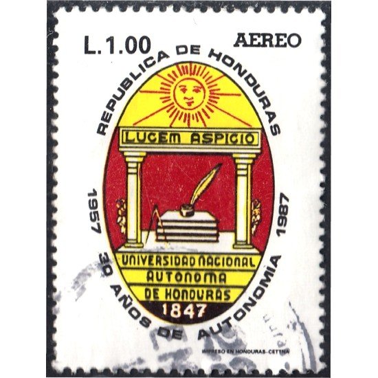 Honduras A- 716 1987 Universidad Nacional Autónoma de Honduras usados