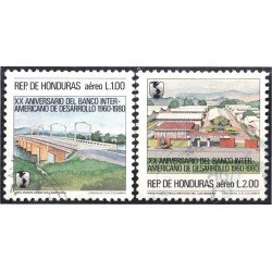 Honduras A- 684/85 1983 XX Aniversario del Banco Interamericano de desarrollo usados