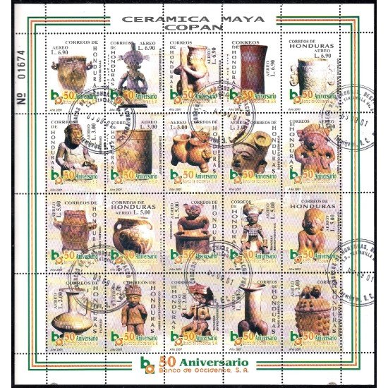 Honduras A- 1079/98 2001 Cerámica Maya de Copán usados