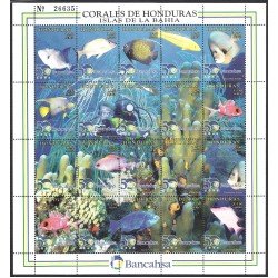 Honduras A- 933/52 1998 Corales Islas de la Bahía Fauna MNH Honduras A- 933/52 1998 Corales Islas de la Bahía Fauna MNH