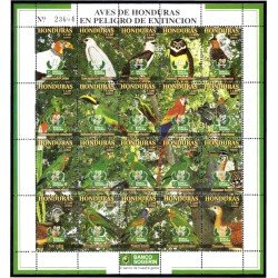 Honduras A- 973/82 1999 Fauna Pájaros en vías de extinción Birds MNH Honduras A- 973/82 1999 Fauna Pájaros en vías de extinción Birds MNH