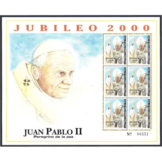 Honduras HB 59A 2000 SS Juan Pablo II MNH