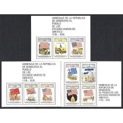 Honduras HB 24/26 1977 Homenaje al pueblo de Estados Unidos MNH