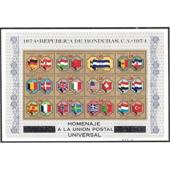 Honduras HB 23 1975 Homenaje a la Unión Postal Universal UPU MNH
