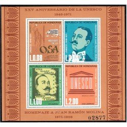 Honduras HB 22 1973 Homenaje a Juan Ramón Molina Unesco MNH