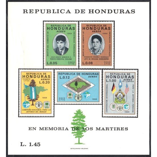 Honduras HB 17 1970 En memoria de los mártires MNH Honduras HB 17 1970 En memoria de los mártires MNH